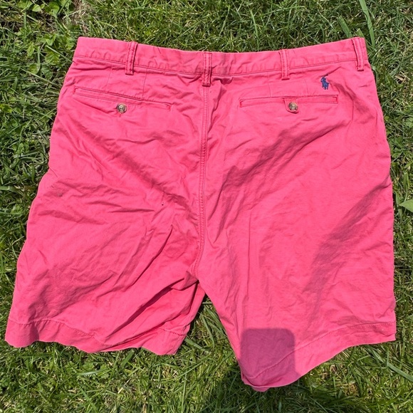 Ralph Lauren Pink Flat Front Shorts Vibrant Summer Essential - Picture 3 of 3
